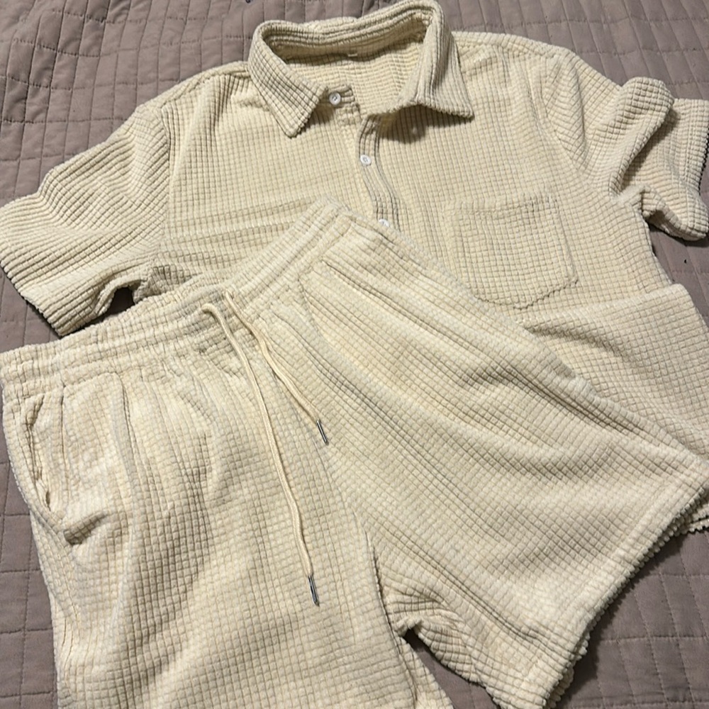 Men’s waffle knit set